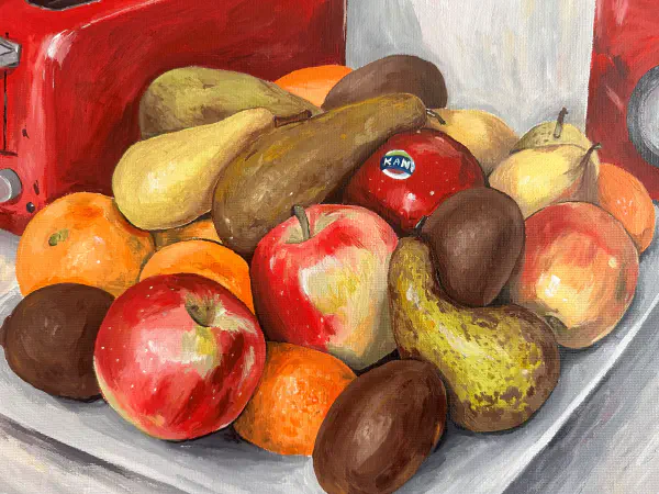 Bodegón de frutas en casa de mis suegros